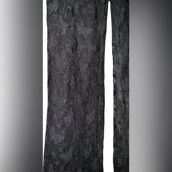 Wild Fable Black Lace Butterfly Print Mesh Flared Pants Swim Cover Up Size XS - Picture 3 of 4